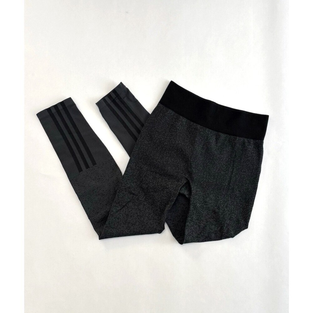 Adidas Primeknit Leggings Black Grey Ombre - Medium